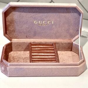 Gucci Bamboo Pink Velvet Jewelry Box